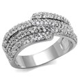 thumbnail image 1 of Alamode 3W1214-7 Women Rhodium Brass Ring with AAA Grade CZ in Clear - Size 7, 1 of 1