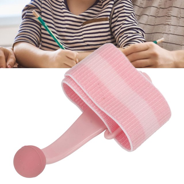 Pen Grip Posture Correction Tool, Protect Joints Breathable Effective Separate Space Stable Support Non Slide Pen Hold Corrector for Children for School Blue,Sakura