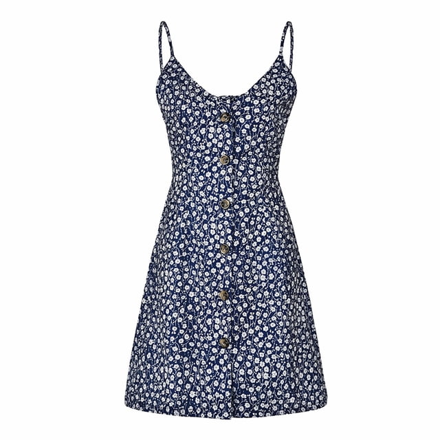 Laklulu Vestidos midi fluidos de lunares casuales de verano para mujer, 2, XXL