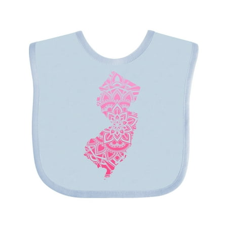 

Inktastic New Jersey Silhouette Mandala Gift Baby Boy or Baby Girl Bib