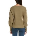 thumbnail image 2 of OAT NEW YORK womens  V-Neck Sweater, xs, Green, 2 of 3