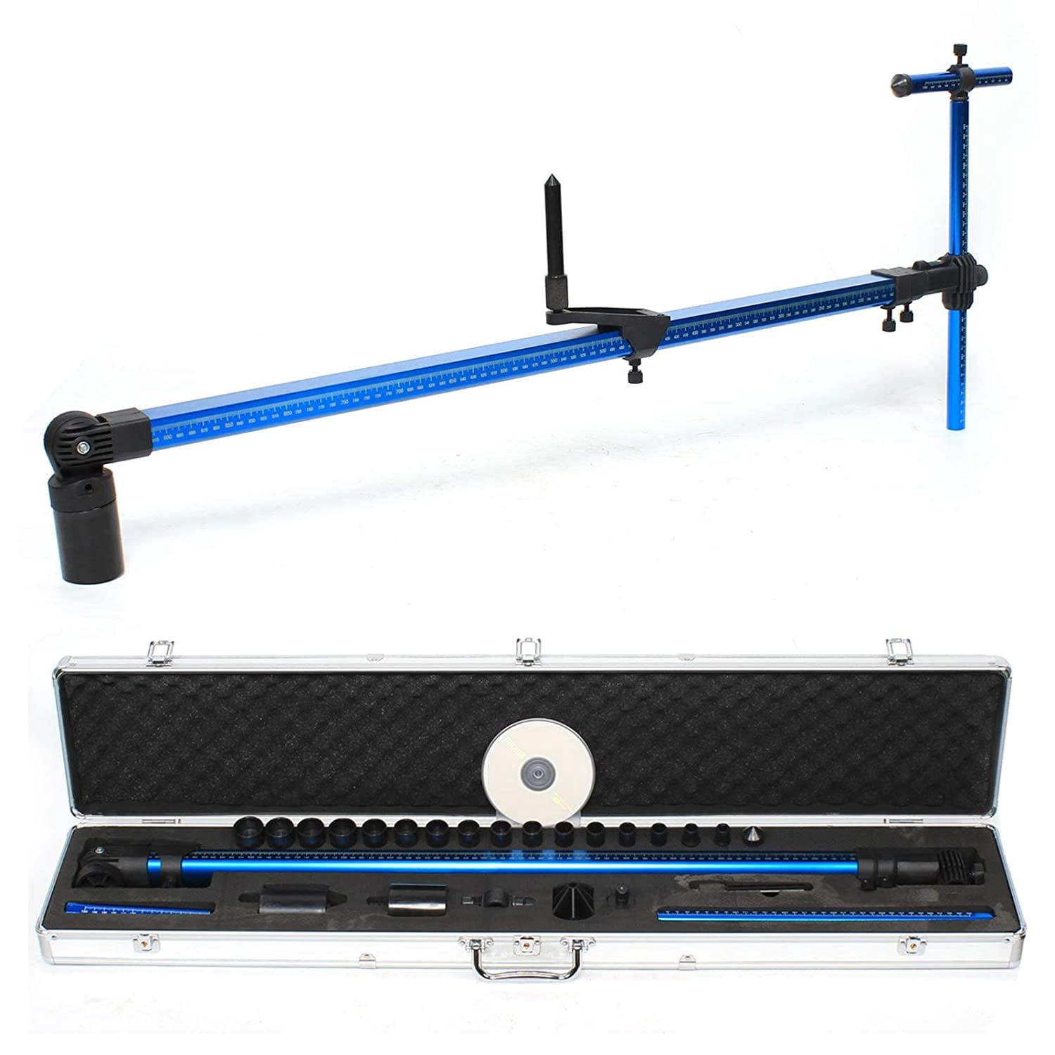 Precision Two-Dimensional Measuring Ruler General Automobile Body Frame 2D Measurement Maintenance Tool,40.15×7.87×3.9"