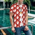 thumbnail image 6 of Lsque Fire Symbols Pattern Mens Polo Golf Shirts Funny Graphics Shorts Sleeve Button Shirts Baseball T-shirt-3X-Large, 6 of 7