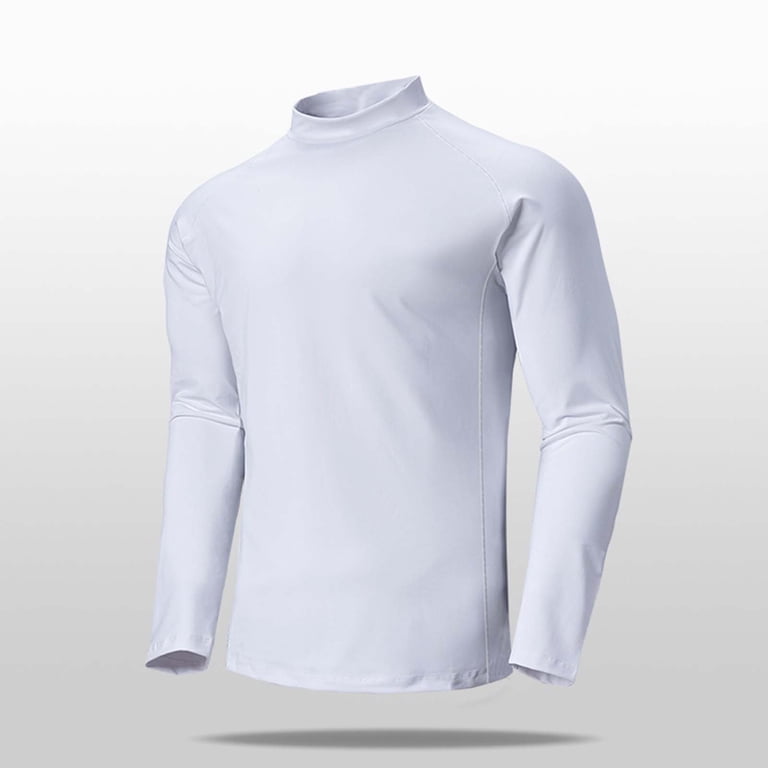 nerohusy Mens Mock Turtleneck Long Sleeve Shirts Big and Tall