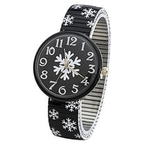 Blekon Collections Women's 38mm Case Christmas Themed Stretch Band Watch