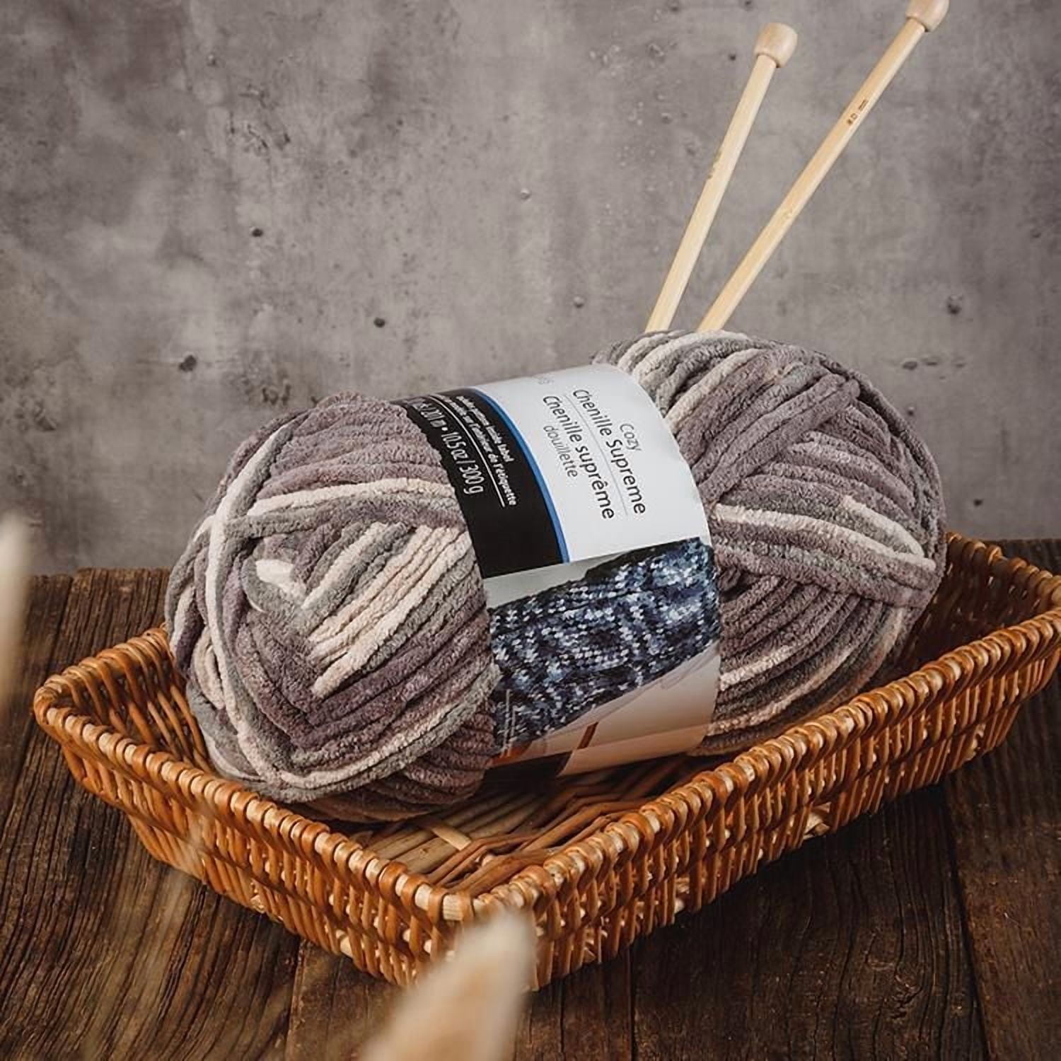 MAINSTAYS 2 pack grey marble polyester yarn