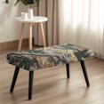 thumbnail image 4 of XYZCANDO Leaf Camo Dust Resistant Bench Seat Covers, Easy Install Poly Spandex Bench Slipcover for Garden Dining, 4 of 9