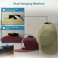 thumbnail image 4 of 12pcs Baseball Cap Hooks, TSV Hat Rack for Wall, Adhesive Hat Hooks, No Drilling Hat Organizer Cowboy Hat Holder, Strong Hat Hanger to Display for Door Closet, Black, 4 of 7