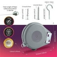 thumbnail image 3 of Retractable Clothesline Flexible Portable Heavy Duty 40 Feet Adjustable Heavy Duty Laundry Clothes Line for Wet or Dry Clothes Indoor or Outdoor Easy Installation Gray, 3 of 6