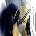 thumbnail image 5 of Designart "Landscape with Dark Blue and Gold Strokes V" Modern Geometric Oversized Wall Clock, 5 of 5