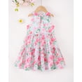 thumbnail image 4 of Baby Girls Clothes Toddler Girl Floral Dress 4T Girls Summer Dress 5T Girls Sleeveless Halter Dress, 4 of 10