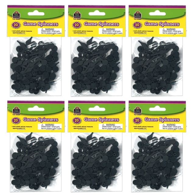 TEACHER CREATED RESOURCES (6 PK) 20 PACK SPINNERS de Jeu