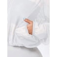 thumbnail image 3 of inhzoy Women Sheer Mesh Jacket Yoga Outerwear Mesh Sports Top Outdoor Hiking Shirt Sheer T-Shirt Yoga White L, 3 of 6