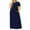 Blue, variant on Spring Tops for Women Summer Dresses for Women under $10 Plus Size Women Casual O-Neck Summer Short Sleeve Solid Loose Pocket Long Dress Gifts for Women