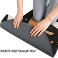 thumbnail image 3 of Colorful Mushroom Plant Black Pattern Hot Yoga Mat Towel Non Slip for Hot Yoga - Quick-Drying Yoga Mat Cover with 4 Corner Pockets with Travel Bag - Hot Yoga Towel Non Slip 70"x26", 3 of 6