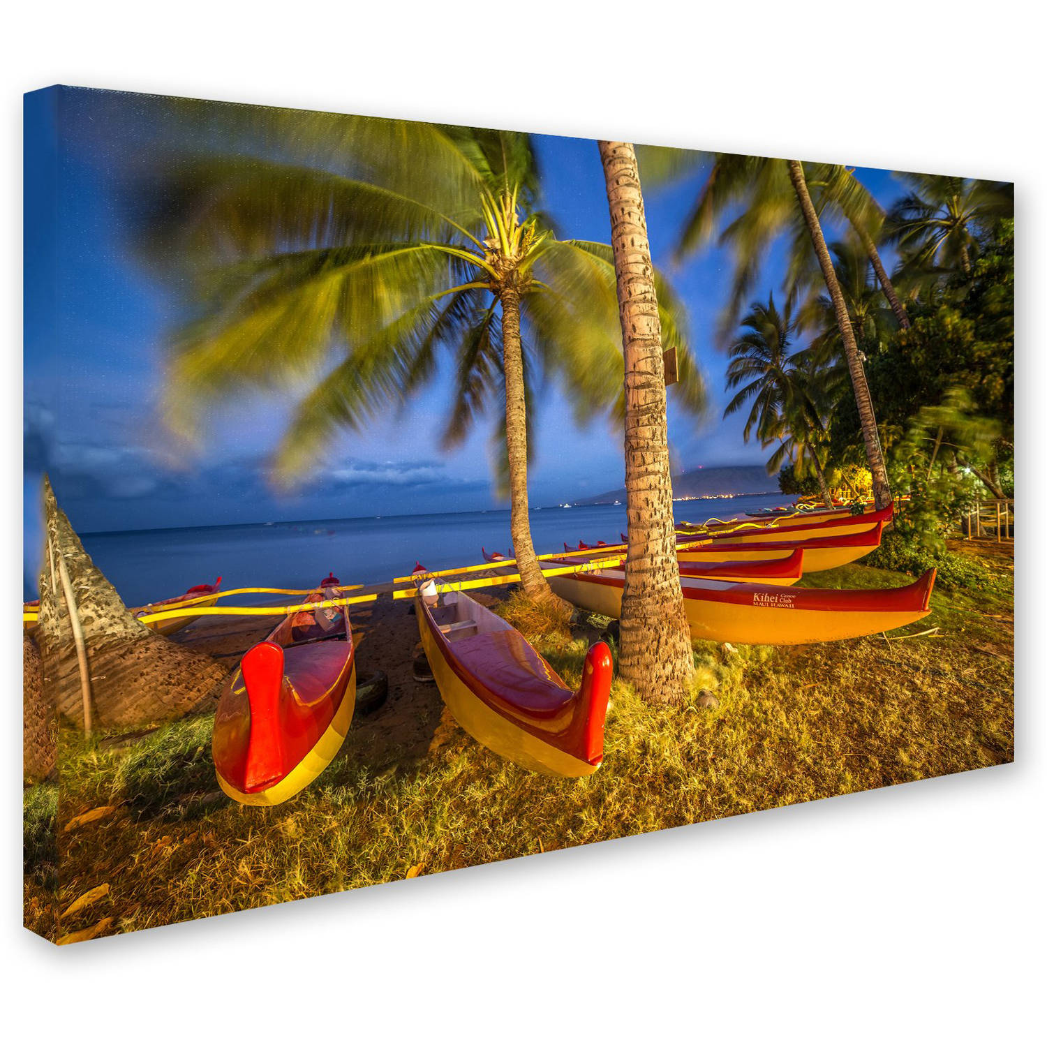 Trademark Fine Art 'Maui Outriggers' Canvas Art by Pierre Leclerc