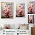 thumbnail image 4 of Designart "Pink love Roses Bouquet" Floral Floater Framed Wall Art Living Room, 4 of 7