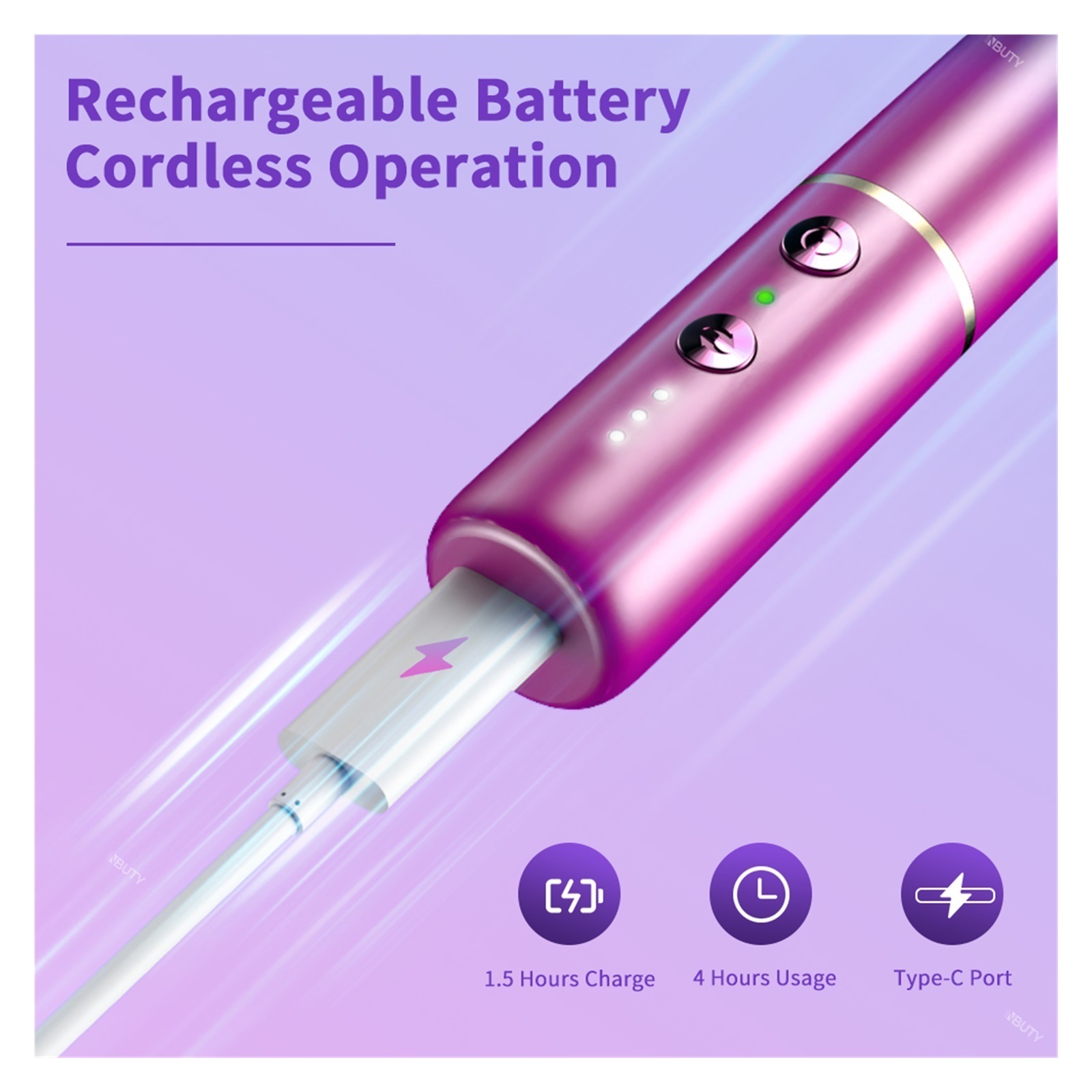 Electric Nail Drill Machine, 30000RPM Nail Sander For Acrylic Gel Nails, Portable Manicure Pedicure Polishing Shape Tools ,Lightweight and Portable