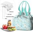 thumbnail image 4 of Princess Pattern Drawstring Lunch Bag Women - Drawstring Lunch Bag Insulated for Work Office - Stain-Resistant Large Lunchbags for Women with Multi-Pockets, 4 of 6