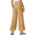 thumbnail image 6 of Roncen Women's Fleece-Lined Wide Leg Pants - Sporty Casual Loose Fit Trousers with Elastic Waistband & Warm Flannel Lining, 6 of 7