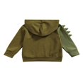 thumbnail image 4 of Infant Baby Hooded Sweatshirt Long Sleeve Solid Color with Pockets Dinosaur Pattern Printed, 4 of 6