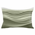thumbnail image 2 of Sage Green Striped Body Pillow Cover, Pillowcase Protectors with Zipper, Breathable Decorative Throw Pillow Case Cover, Modern Abstract Art Wave Moire Gradient Pillow Shams for Couch Sofa 24x36Inch, 2 of 8