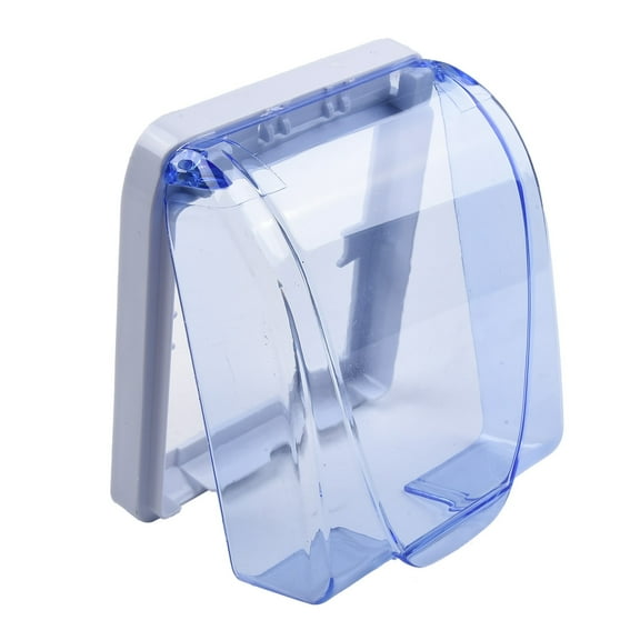 Waterproof Wall Switch Cover Box for 86 Type Socket,Flip Cap Outlet Protector,Plastic Electrical Safety Shield for Home,Office,Hotel Blue,Transparent,White