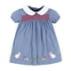 thumbnail image 1 of Vestido floral de verano para niña REDARER: manga corta, algodón bordado, informal, talla 2-3 años, 1 of 4