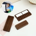 thumbnail image 2 of HEVIRGO Wooden Paint Box Portable Multi-grids Design Rectangle Watercolor Palette for Home Outdoor Travel Use, 2 of 11