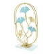 thumbnail image 1 of Dekaim Decoración de escritorio de metal dorado Innovadora Luz de Lujo Hierro Arte Ornamento para Sala de Estar Decoración del Hogar Forma Oval (Fondo Blanco - Ginkgo Biloba), 1 of 5