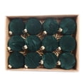 thumbnail image 3 of Christmas Tree Ornaments Balls, 12 Pack 2.4 Inch Flocked Velvet Christmas Tree Ornaments Plastic Balls, 3 of 7
