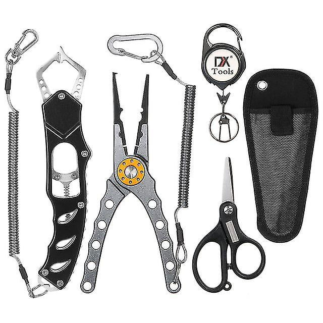 Multifunctional Fishing Pliers Combo Kit With Scissor Fish Gripper Zinger Retractor Fishing Tackle F