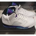 thumbnail image 4 of Ni - ke Air Jordan 5 Retro WHITE EMERALD GRAPE (2025) (GS) Youth Size 5.5 HQ7980-100 NIB, 4 of 5