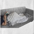 thumbnail image 6 of Abstract Soft Flannel Fleece Throw Blanket, Damask Inspired Border Design Folkloric Curls Flowers Retro Style Cultural, Cozy Plush for Indoor and Outdoor Use, 60" x 80", White and Black, by Ambesonne, 6 of 6
