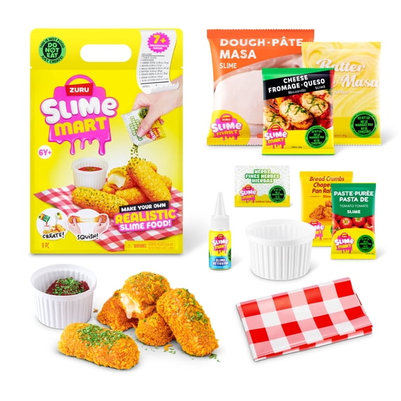 Slime Mart Shopping Bag Mozzarella Sticks by ZURU - Play Food Themed DIY Slime Kit for Kids Ages 6