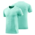 thumbnail image 2 of Kaemgyyd Men's Athletic Workout T-Shirt Breathable Quick Dry Running Tee Gym Short Sleeve Quarter Zip Crew Neck Tops, 2 of 4