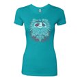 thumbnail image 2 of Live To Ride Motto Motorcylce Club Cars and Trucks Womens Slim Fit Junior Tee, Tahiti Blue, Medium, 2 of 3