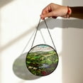 thumbnail image 3 of Scenic Countryside With Sheep Stained Glass Suncatcher, Nature Inspired Window Hanging Decor, 3 of 6