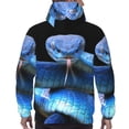 thumbnail image 7 of Naloa Blue Viper Snake 2 Men's Casual Hooded Collar Drawstring Hoodies Pullover Sweatshirts Casual Long Sleeve Shirts-4X-Large, 7 of 7