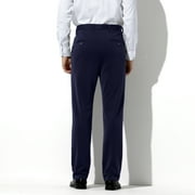 Mens Stretch Dress Pants Flat Front Business Casual Pants Classic Fit Lightweight, Navy Blue