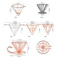 thumbnail image 2 of Chendee Hand Brewed Filter Coffee Filter Hand Drip Coffee Dripper Pour Over Coffee Cup,4, 2 of 4