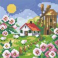 thumbnail image 4 of Kit Punto Cruz Con Paisaje Verano Bordado Cuentas Impresas 9CT Arte 17x17cm, 4 of 8
