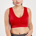 thumbnail image 3 of MZXELPRJD Soutiens-Gorge de Sport pour Femmes Grand Soutien-Gorge de Sport Sans Couture Sans Armature Bonnet Plein Soutien-Gorge Réglable Grande Taille Soutien-Gorge de Sport Rouge, 3 of 7