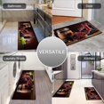 thumbnail image 5 of Red Wine Kitchen Rugs and Mats 2 Piece Set Washable Kitchen Mats 17"x47"+17"x30"(Wine), 5 of 6