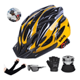 thumbnail image 2 of Casco Ciclismo De Bicicleta Con Guantes,  Gafas, Máscara,  Manga Talla G Belug Amarillo, 2 of 5