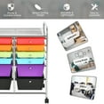thumbnail image 6 of Costway 12 Drawers Rolling Cart Storage Scrapbook Paper Studio Organizer Bins Multicolor, 6 of 10