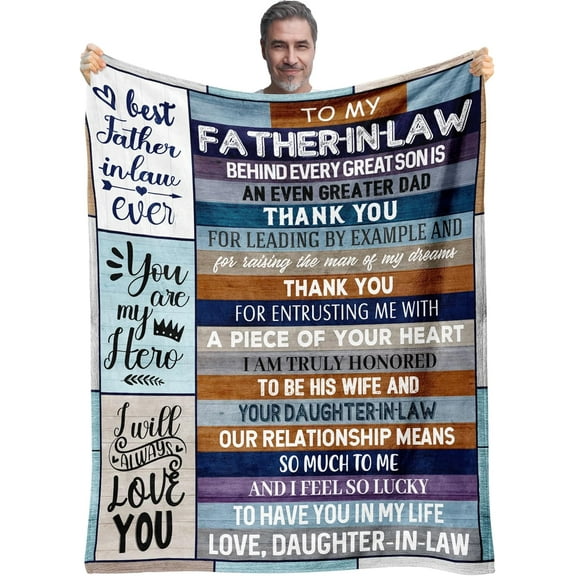 Father In Law Gifts Blanket Cool Father In Law Gift from Daughter In Law/Son In Law, Birthday Gifts for Father In Law, Best Father In Law Gifts, Father In Law Gifts for Christmas Fathers Day