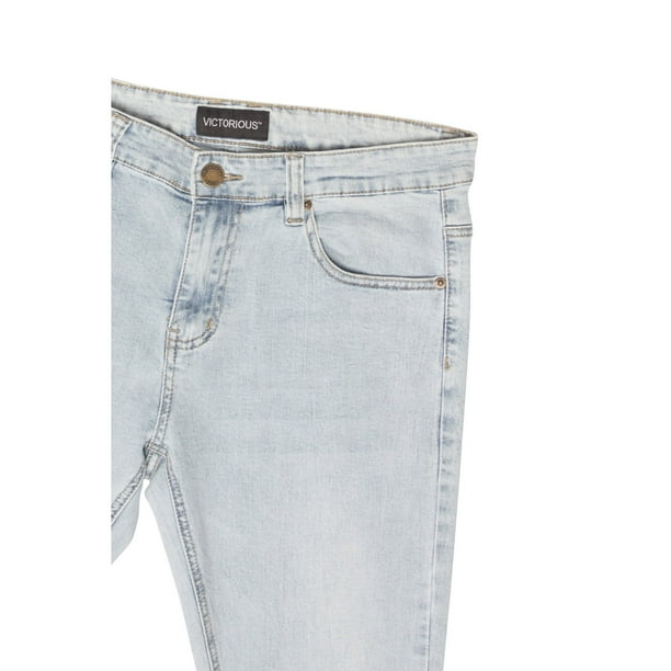 bælte niveau Bonus Victorious Men's Super Skinny Fit Stretch Denim Jeans DL1000 - Sky Blue - 36 /32 - Walmart.com