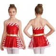 thumbnail image 3 of iiniim Girls Christmas Sequins Dance Dress Ballet Figure Ice Skating Tutu Dress Party Holiday Red 6, 3 of 7