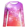 thumbnail image 4 of Pimelu Valentines Sweater Women Valentines Day Heart Sweater for Women Plus Size Casual Crewneck Sweatshirts Spring Raglan Long Sleeve Tie Dye Pullover Tops, 4 of 4
